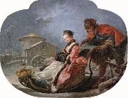 Francois Boucher Winter oil